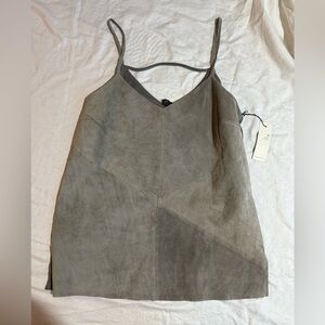 Ecru Stitch Fix Gray Suede Women's Top